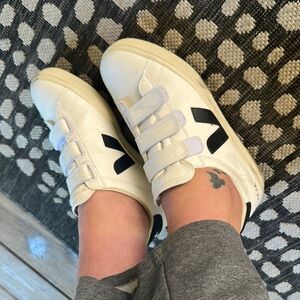 White and Black Veja Sneakers